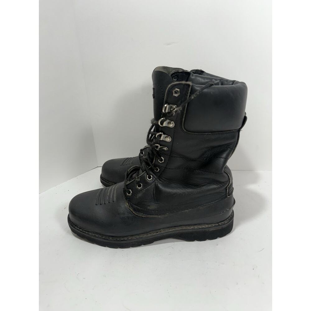 Rocky Boots 1950‎ Combat Black Leather Comfort Lace Up Round Toe Men's 10